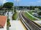 Between track fencing at a station in West Palm Beach, FL. Image credit: Volpe Center.