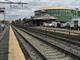 Between track fencing at a station in Mansfield, MA Image credit: Volpe Center.